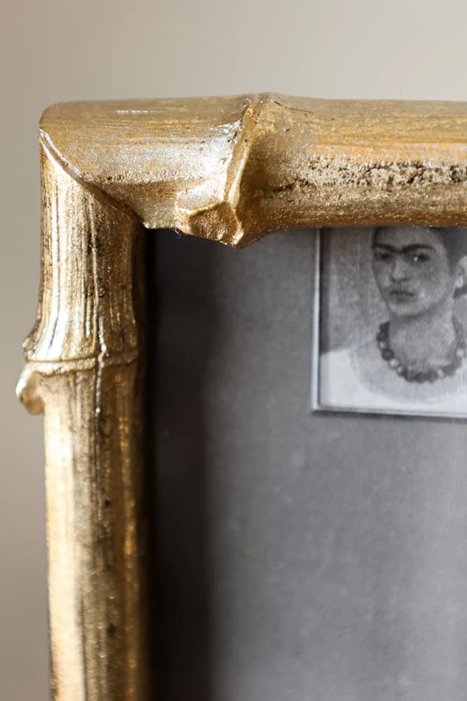 Antique Gold Bamboo Photo Frame 4x6" - Image 3