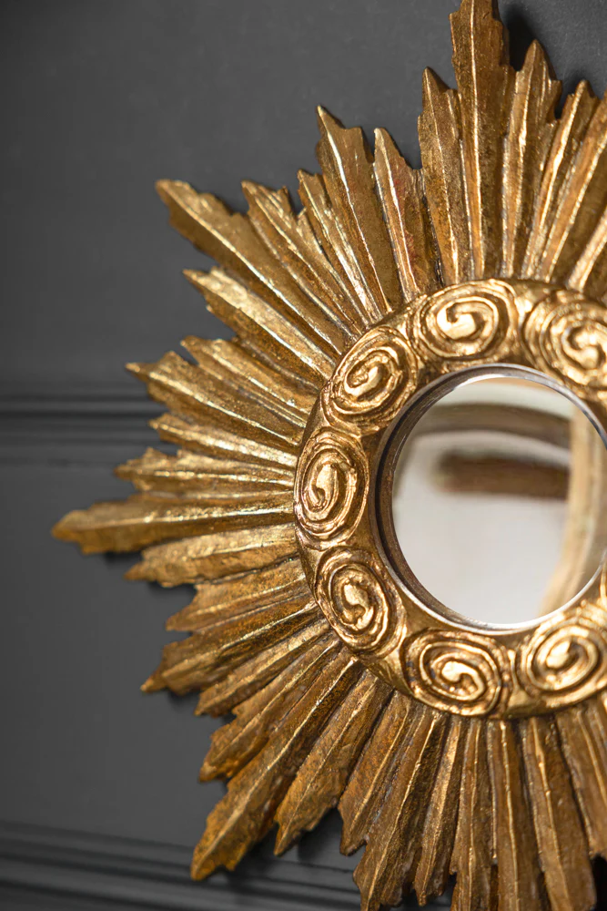 Antique Gold Small Star Convex Mirror - Image 3