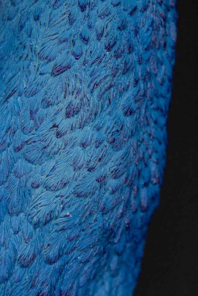 Beautiful Blue Peacock Head Wall Decoration - Image 5