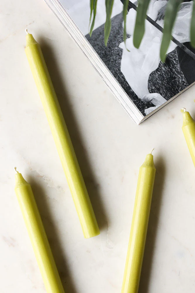 Beautiful Dinner Candle - Lime Green - Image 7