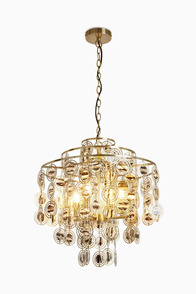 Beautiful Layered Shell Disc Chandelier - Image 4