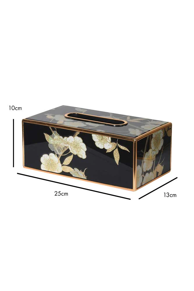 Black & Gold Blossom Tissue Box - Image 9