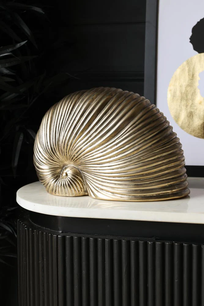 Brushed Gold Faux Sea Shell Ornament - Image 5