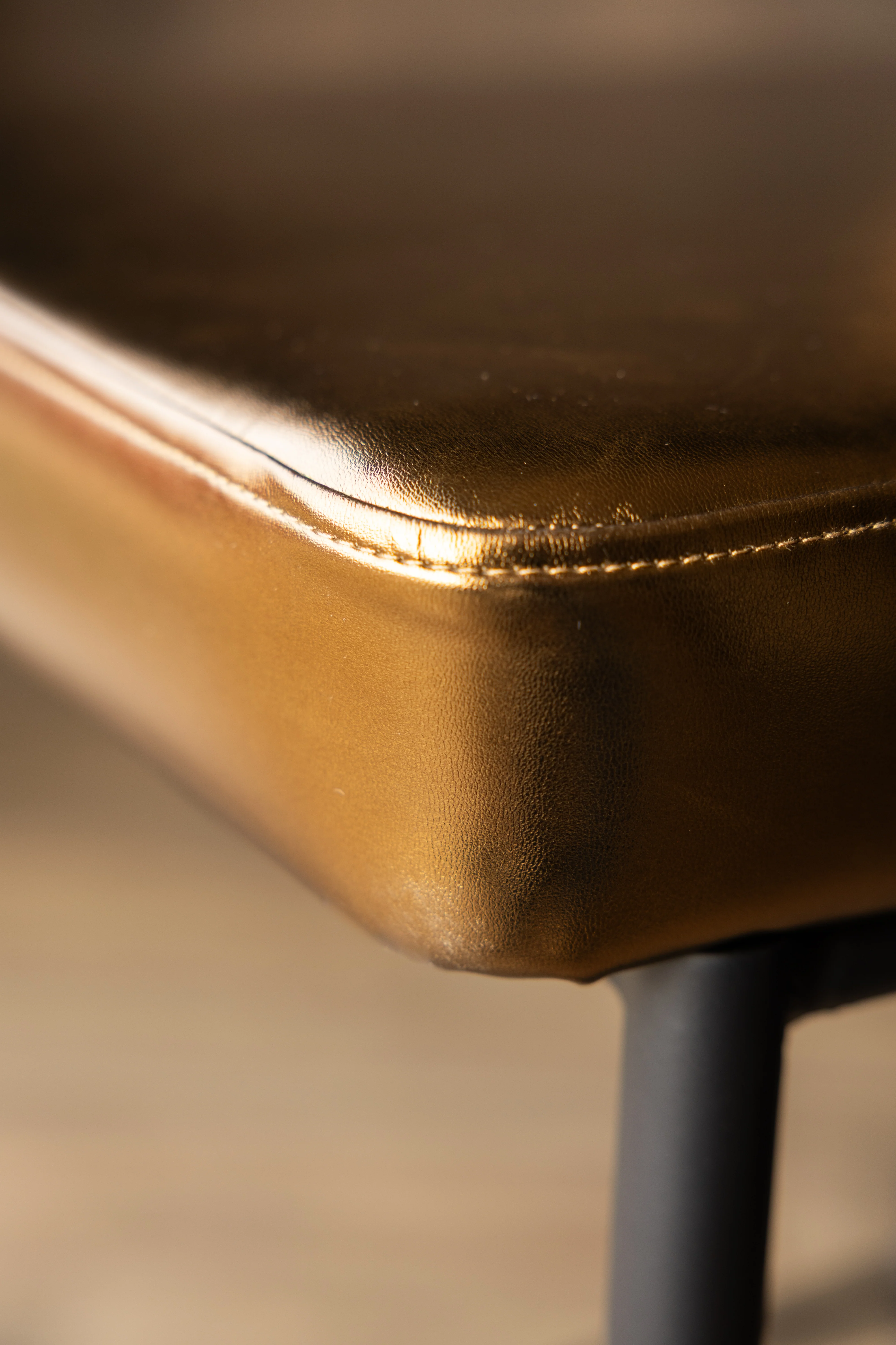 Burnished Gold Roll Back Bar Stool - Image 5