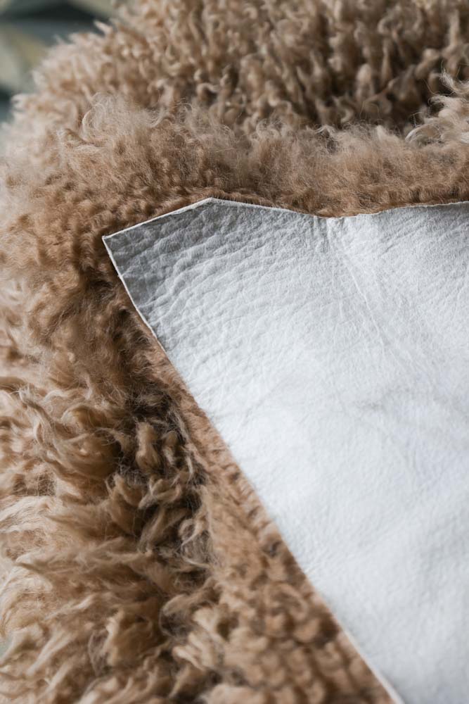 Curly Sheepskin Rug In Butterscotch - Image 7