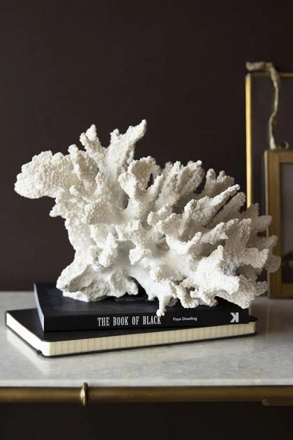 Faux Pure White Coral Ornament - Image 4