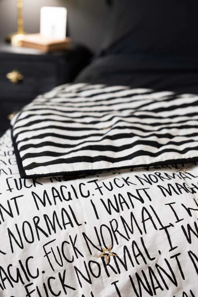 Fuck Normal, I Want Magic Print Reversible Quilt - Image 4
