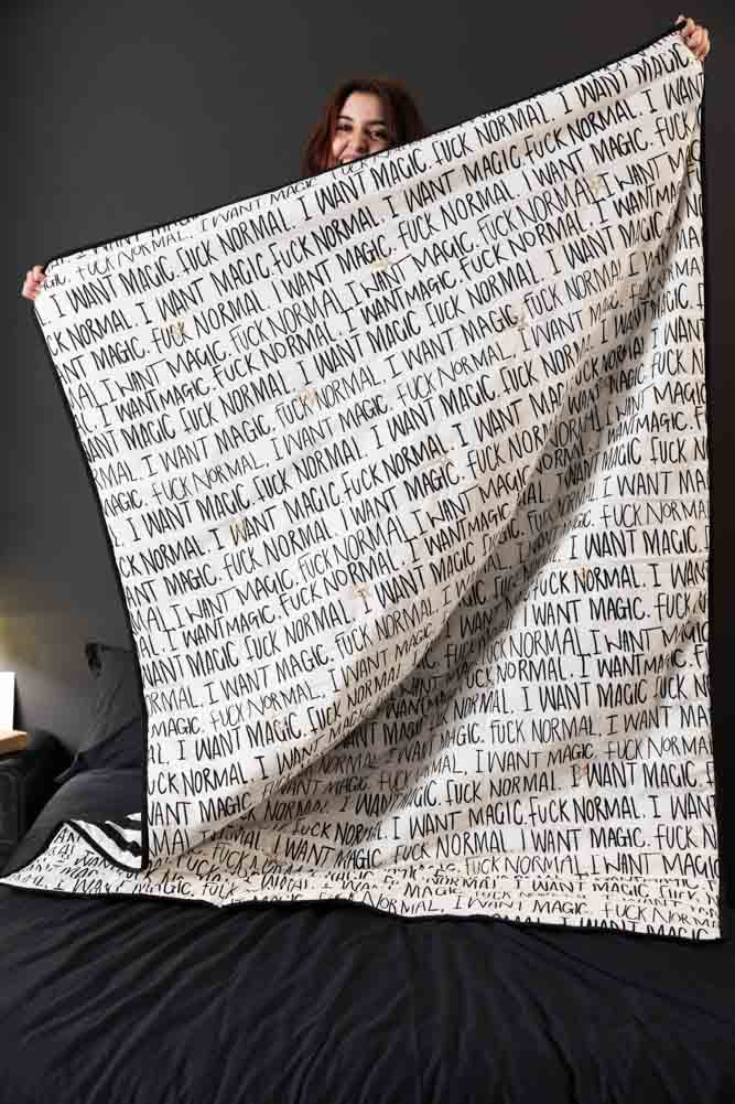 Fuck Normal, I Want Magic Print Reversible Quilt - Image 7