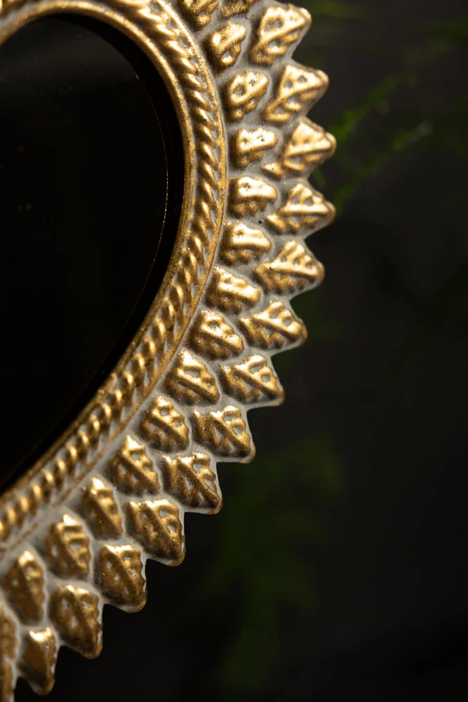 Gold Milagro Heart Tabletop Mirror - Image 3