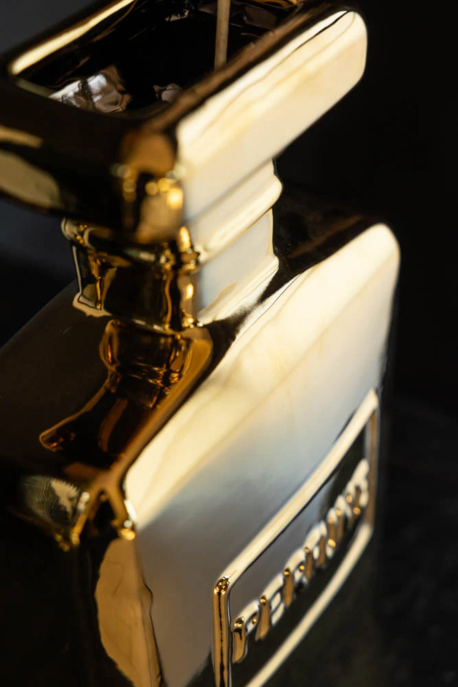 Gold Perfume Bottle Vase - Image 3