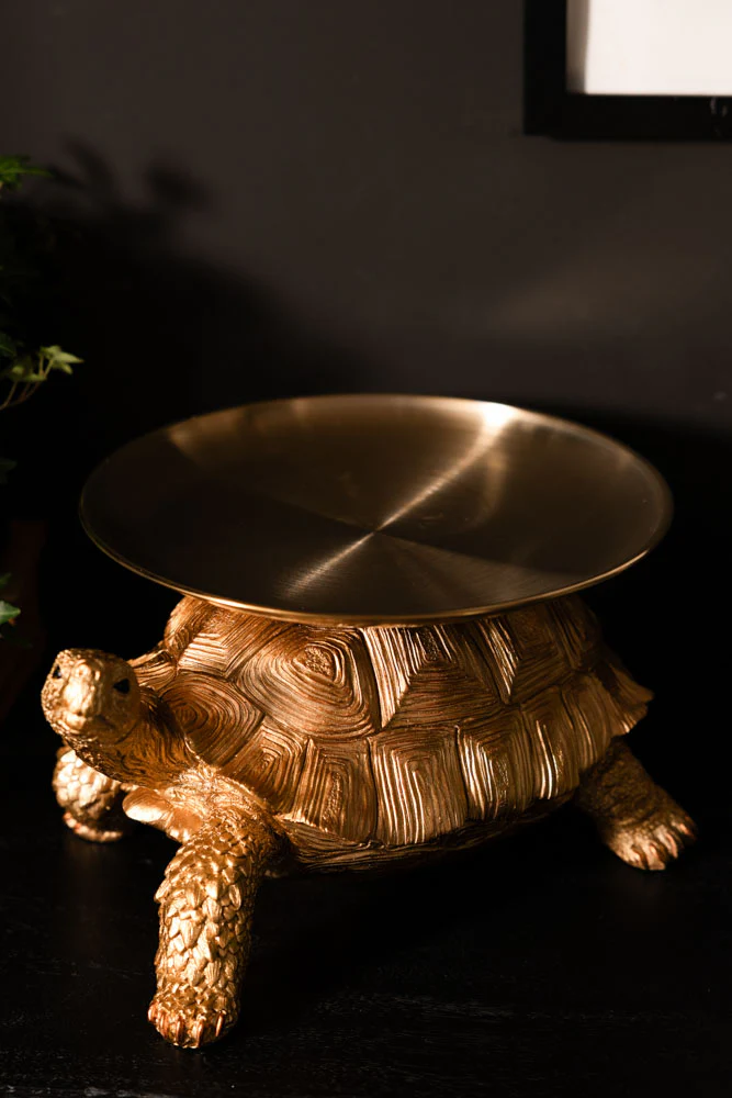 Gold Tortoise With Tray - Image 3