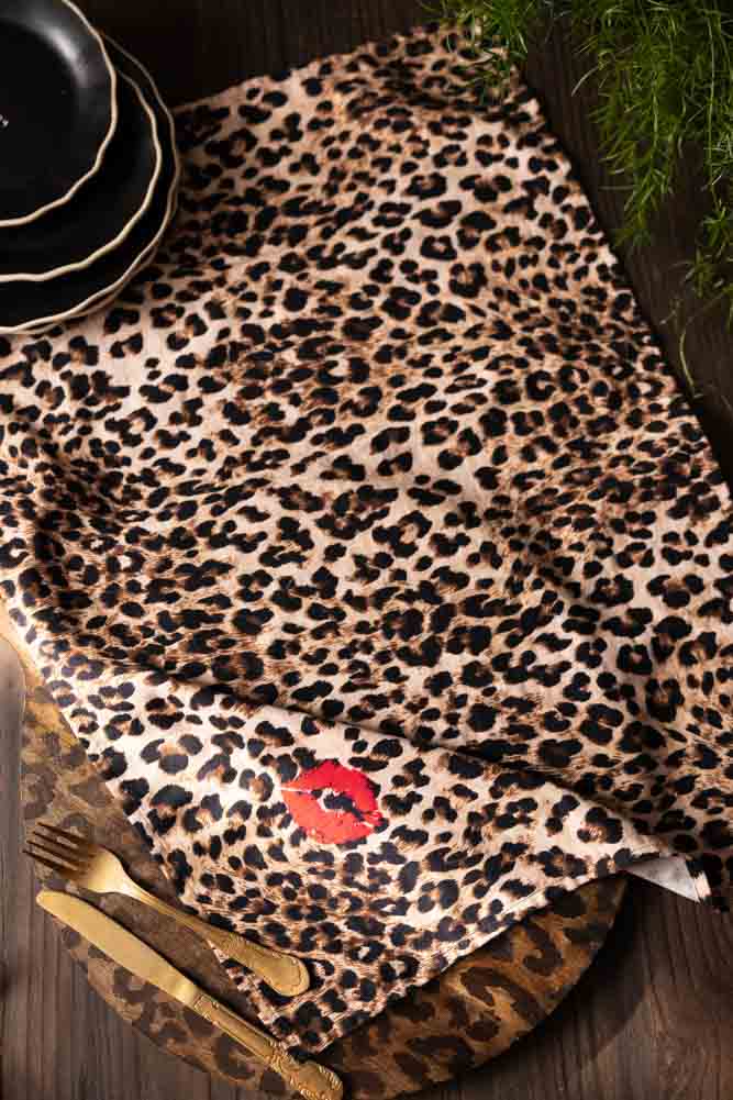 Leopard Love Print Tea Towel - Image 4