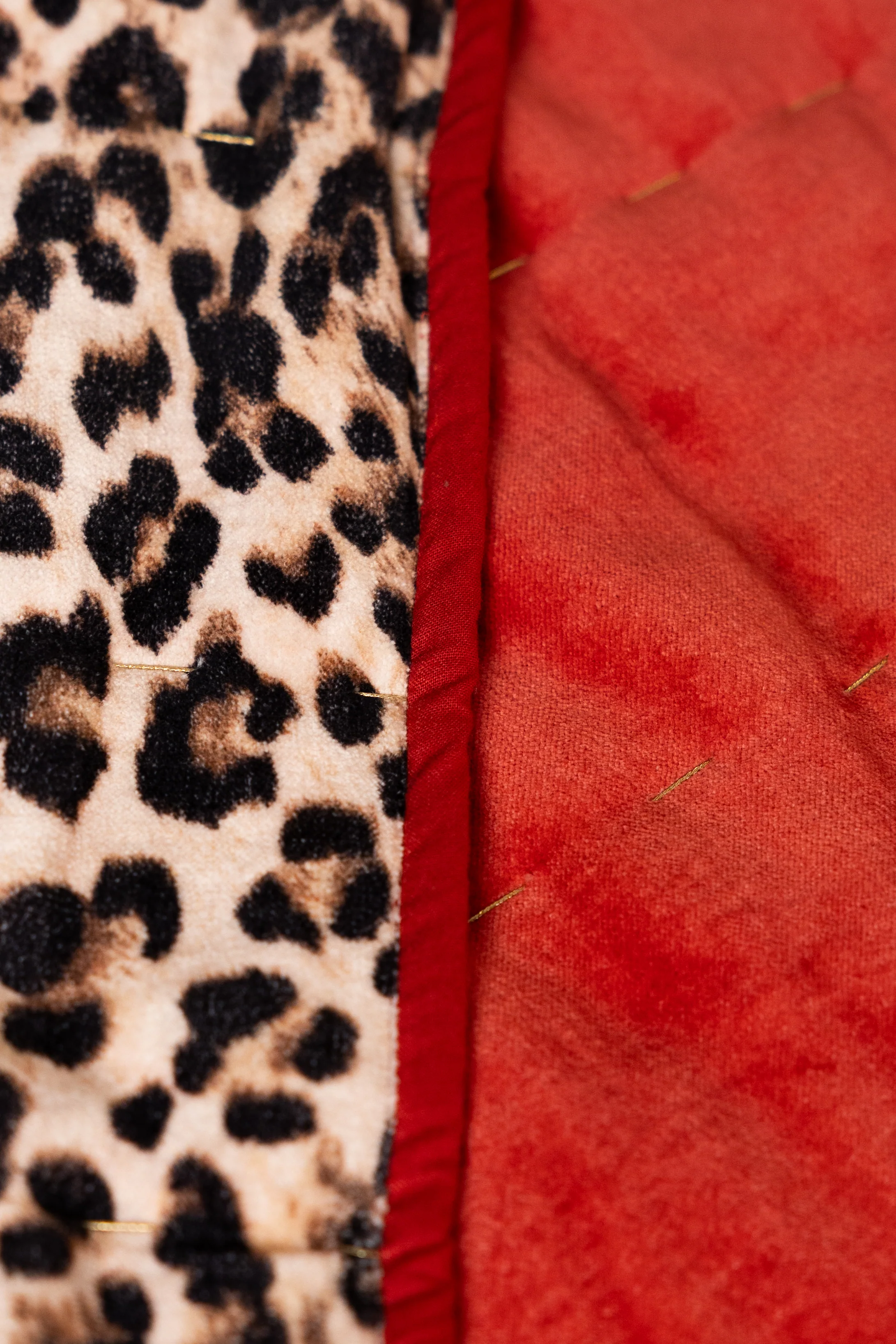 Leopard Love Print with Red Reversible Quilt - Image 3