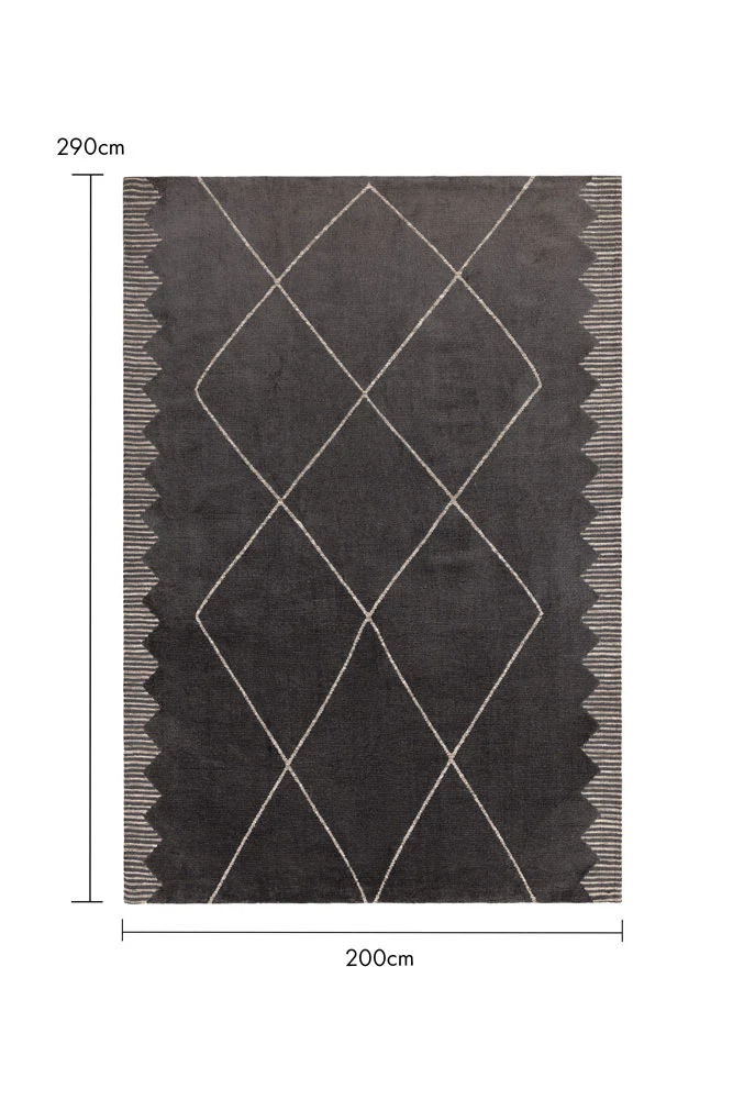 Mason Black Diamond Rug - 3 Sizes Available - Image 13