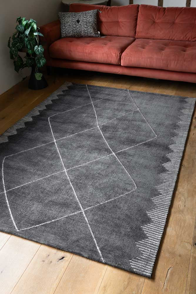 Mason Black Diamond Rug - 3 Sizes Available - Image 4