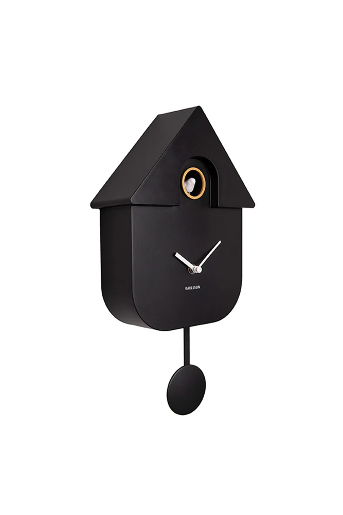 Modern Black Cuckoo Wall Clock - Image 7