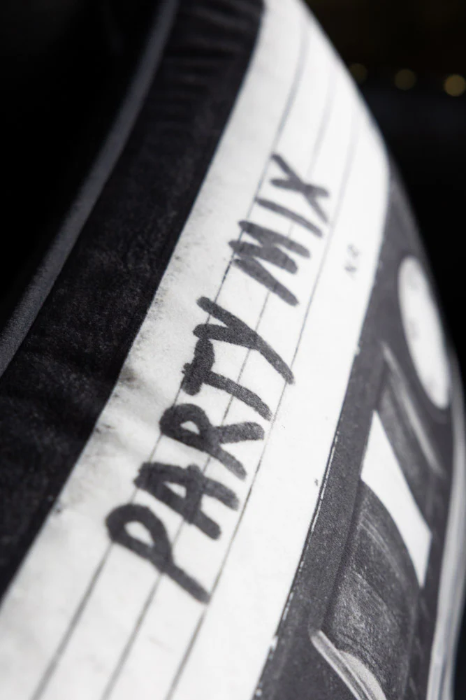 Party Mix Cassette Print Cushion - Image 4