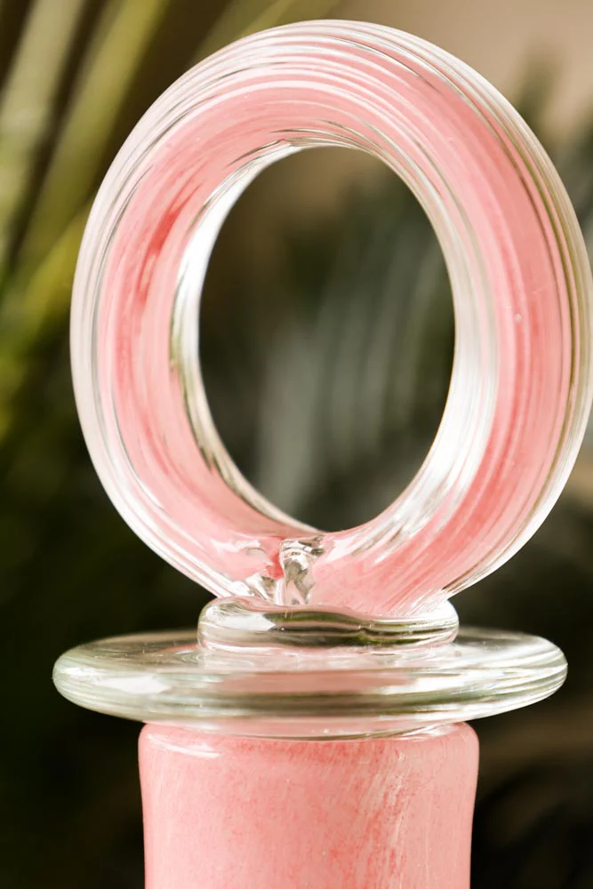 Pink Glass Art Deco Decanter - Image 7