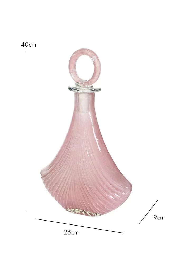 Pink Glass Art Deco Decanter - Image 9