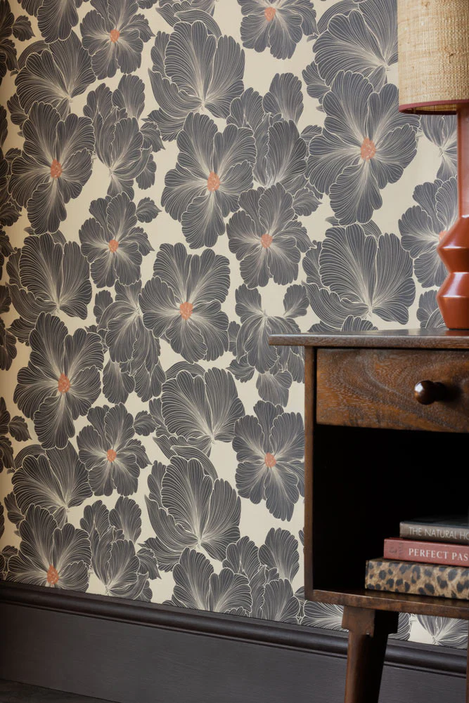 Rockett St George Bohemian Bloom Graphite Wallpaper - Image 5