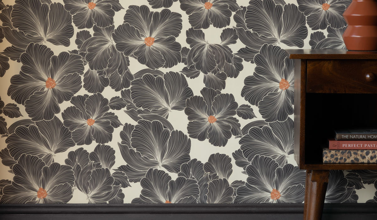 Rockett St George Bohemian Bloom Graphite Wallpaper - Image 7