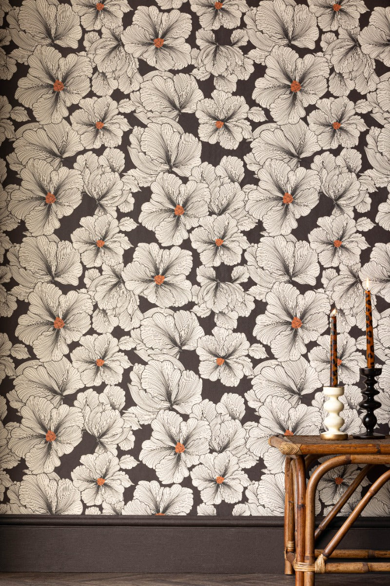 Rockett St George Bohemian Bloom Monochrome Wallpaper - Image 14