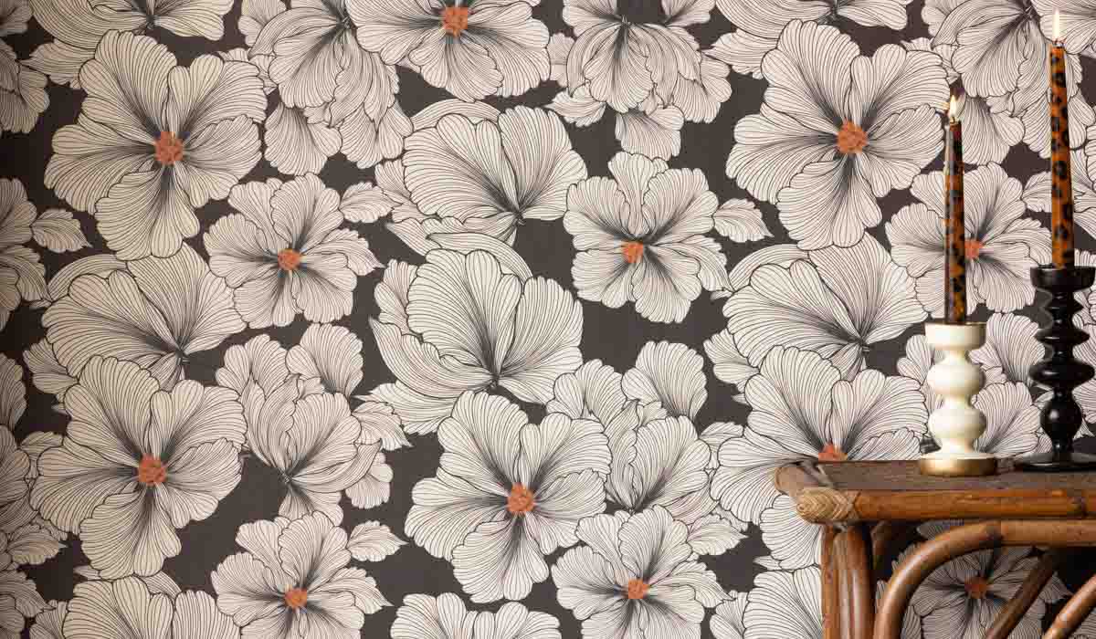 Rockett St George Bohemian Bloom Monochrome Wallpaper - Image 22