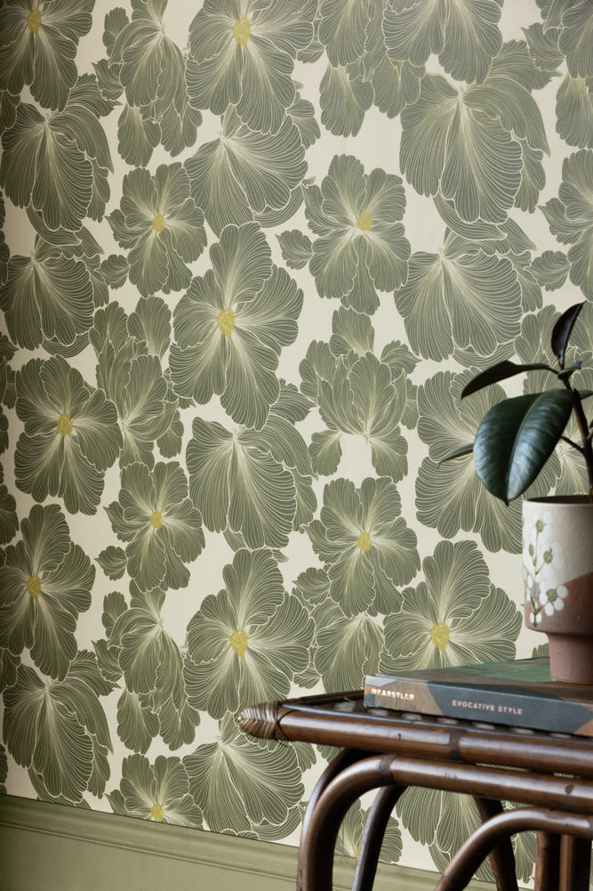 Rockett St George Bohemian Bloom Moss Green Wallpaper - Image 17