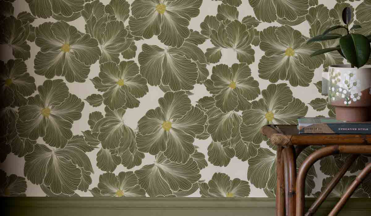 Rockett St George Bohemian Bloom Moss Green Wallpaper - Image 8