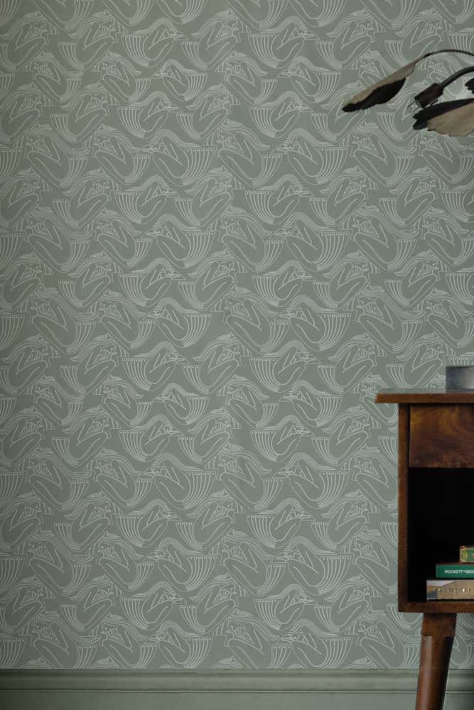 Rockett St George Deco Nymph Olive Wallpaper - Image 14