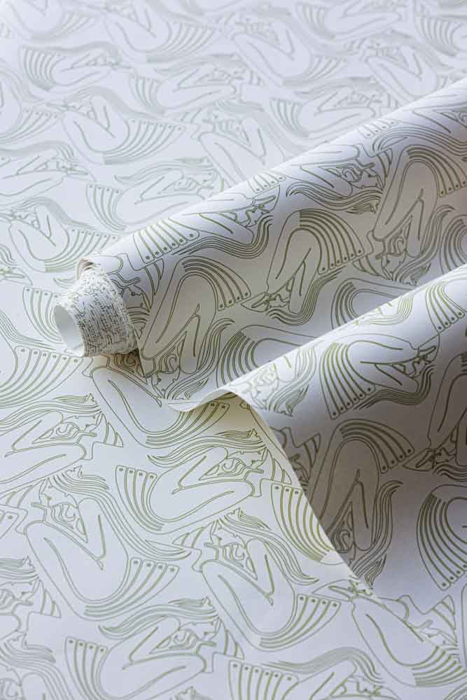 Rockett St George Deco Nymph Parchment Wallpaper - Image 13