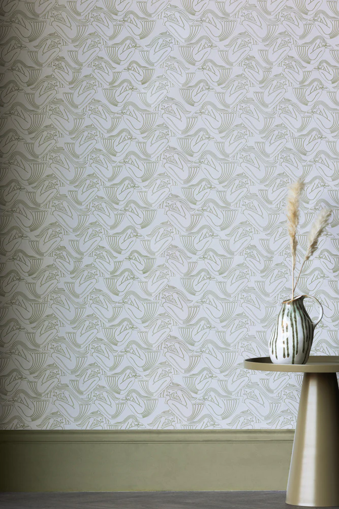 Rockett St George Deco Nymph Parchment Wallpaper - Image 5
