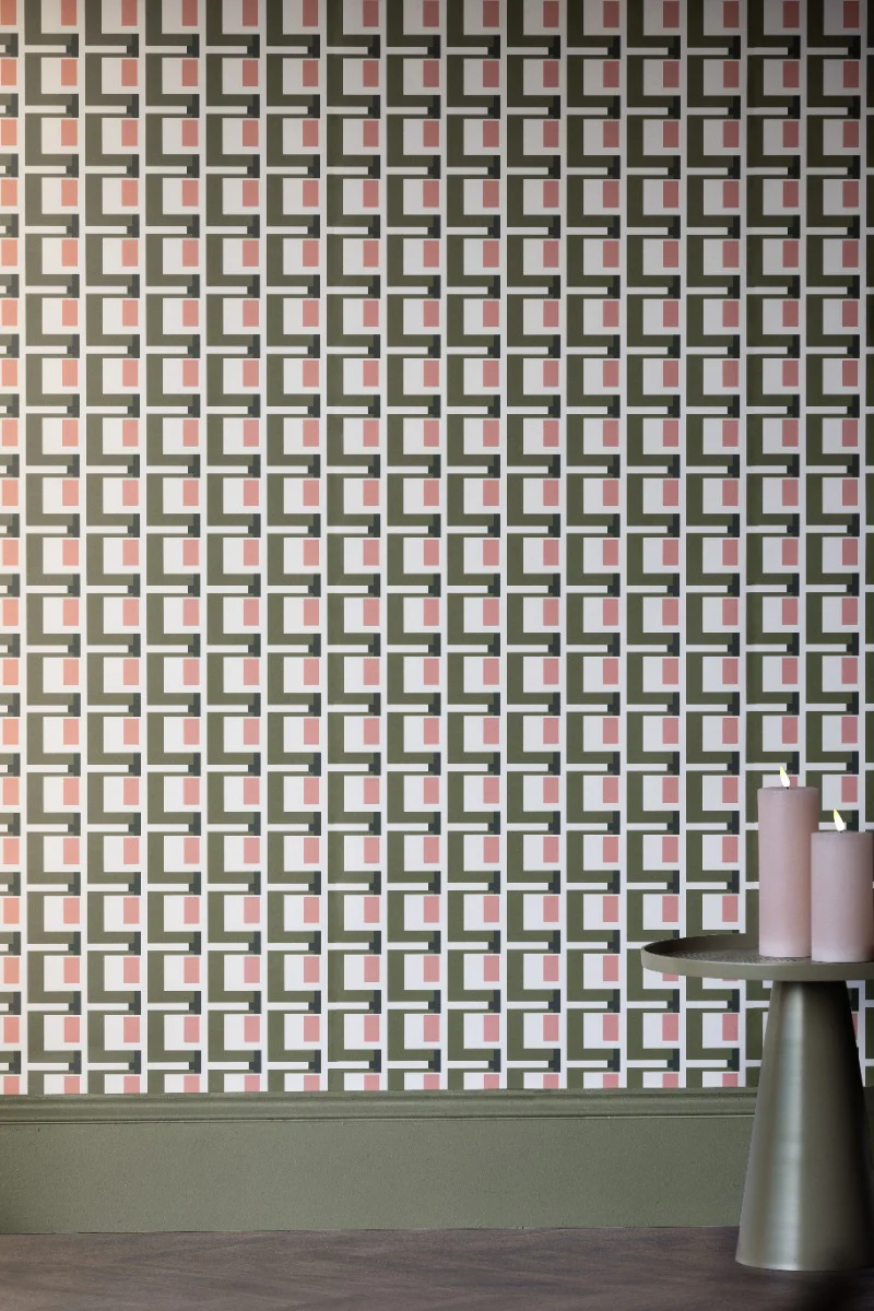 Rockett St George Electric Geometric Avocado Wallpaper - Image 15