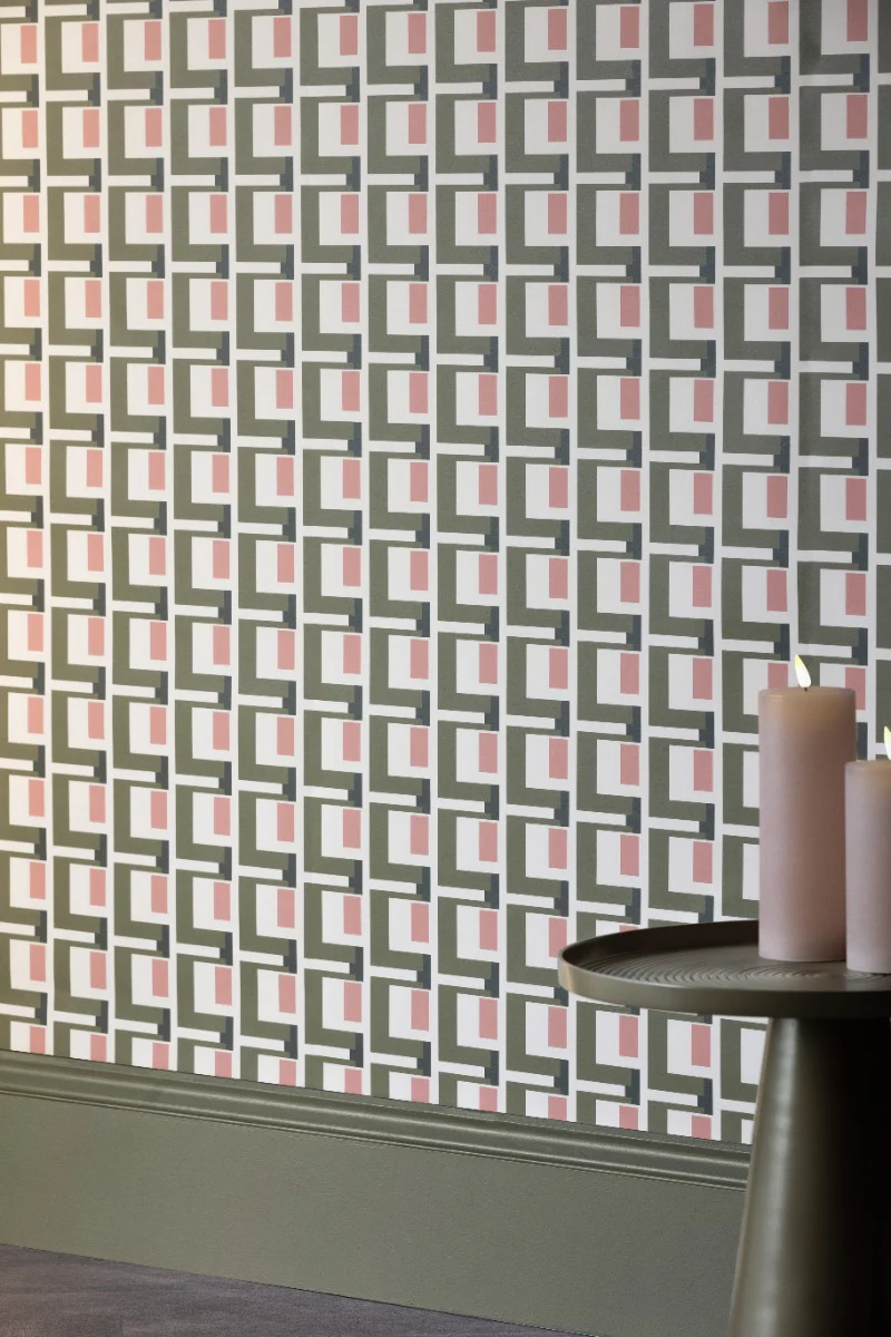 Rockett St George Electric Geometric Avocado Wallpaper - Image 17