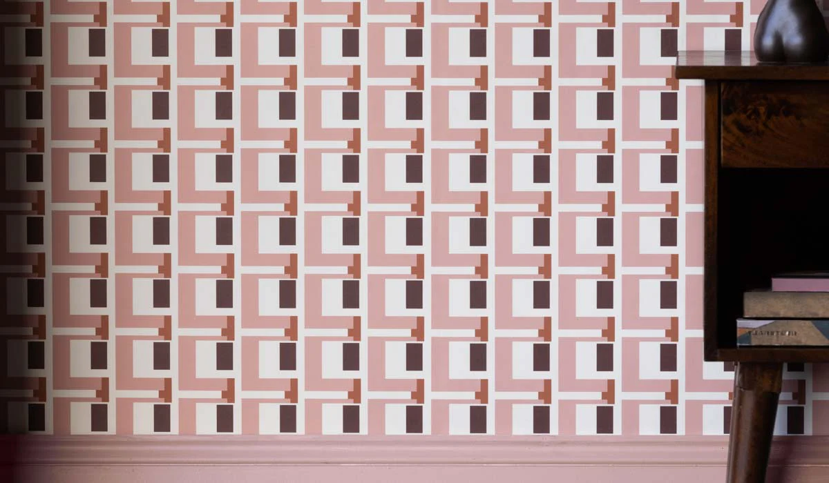 Rockett St George Electric Geometric Peach Wallpaper - Image 9