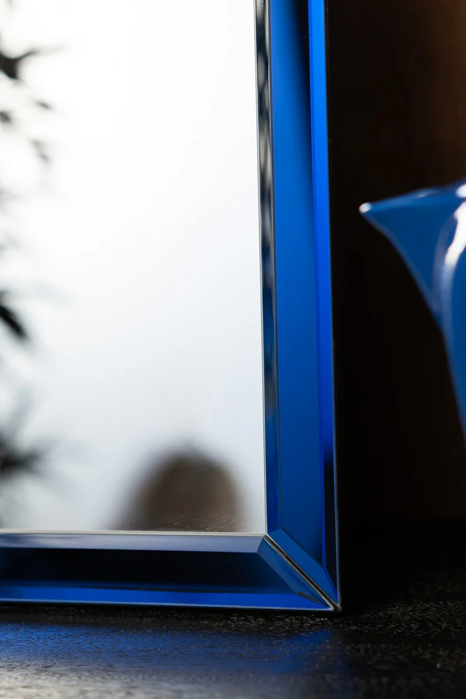 Sapphire Blue Moroccan-Style Wall Mirror - Image 3