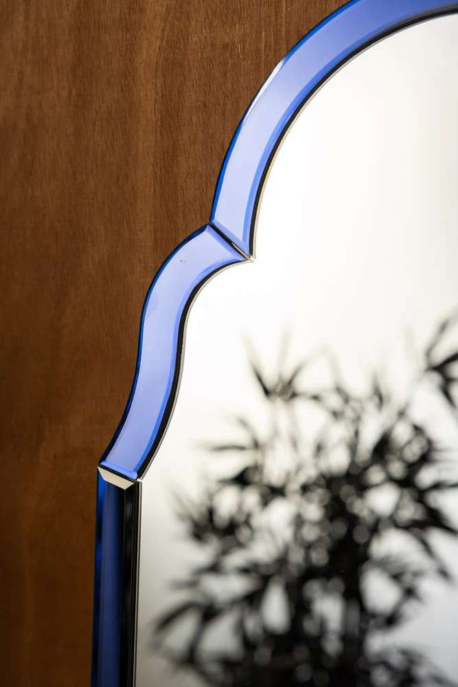 Sapphire Blue Moroccan-Style Wall Mirror - Image 4
