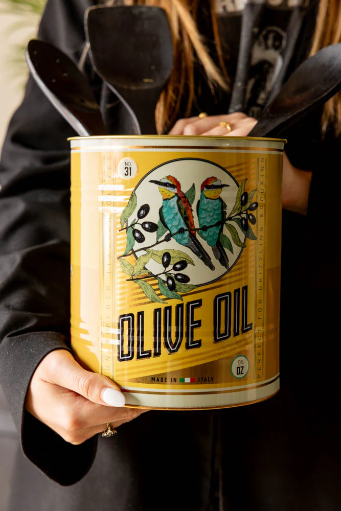 Set Of 2 Olive Oil Storage Tins - Large & Medium - Image 10