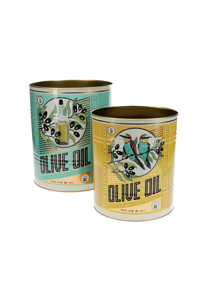 Set Of 2 Olive Oil Storage Tins - Large & Medium - Image 11
