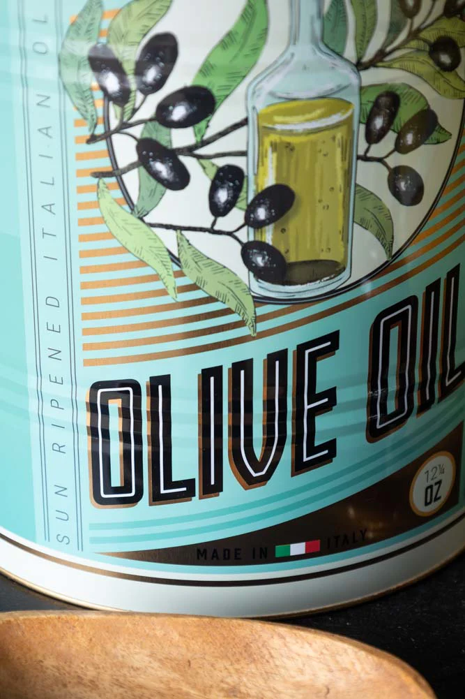 Set Of 2 Olive Oil Storage Tins - Large & Medium - Image 6