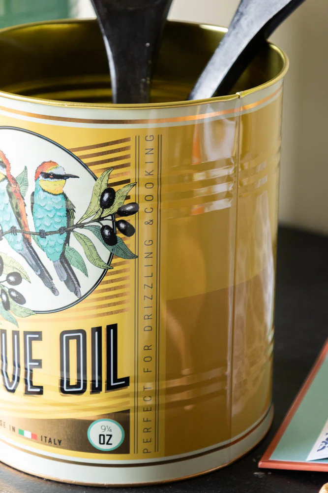 Set Of 2 Olive Oil Storage Tins - Large & Medium - Image 8