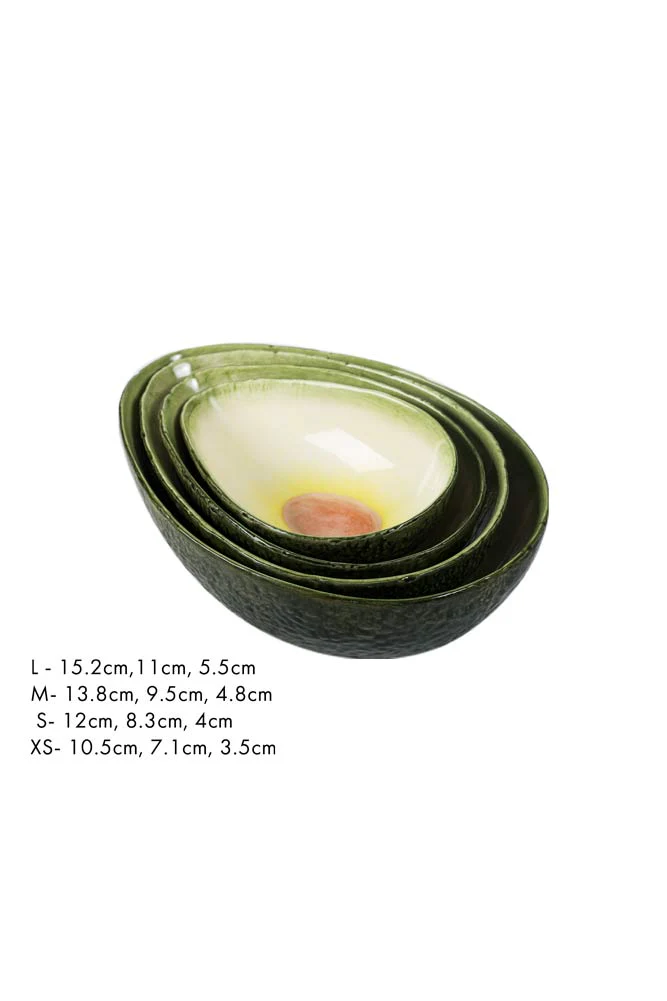 Set Of 4 Avocado Nesting Bowls - Image 8