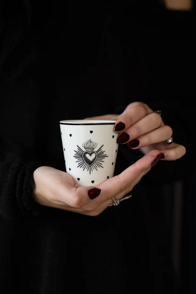 Set of 4 Milagro Heart Ceramic Cups - Image 3