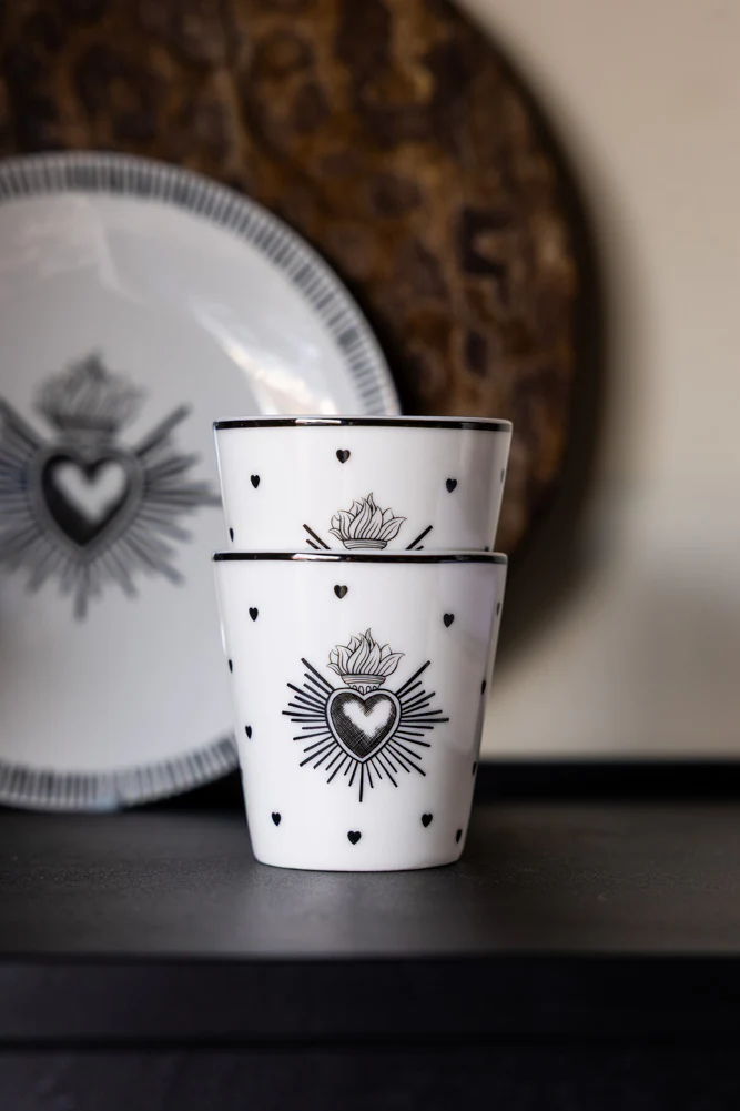 Set of 4 Milagro Heart Ceramic Cups - Image 6