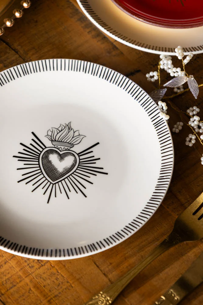 Set of 4 Milagro Heart Side Plates - Image 5