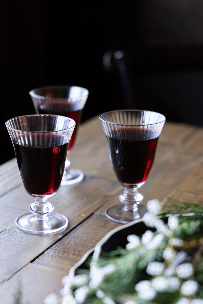 Set Of 6 Ribbed Glass Wine Glasses - Image 3