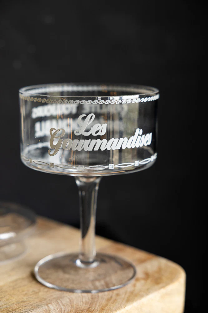 Vintage-Style Stemmed Glass Storage Jar with Lid - Image 6